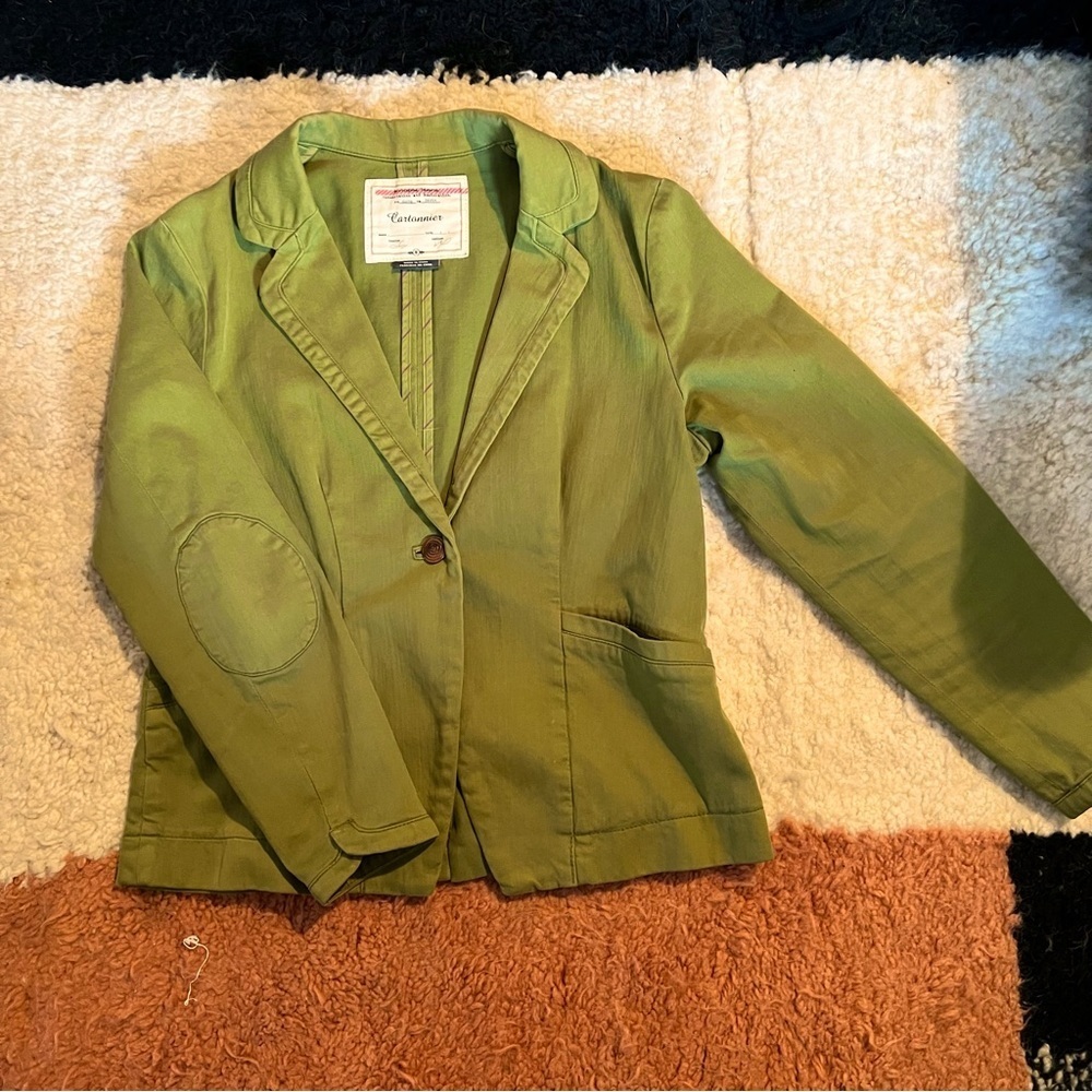 Cartonnier Anthropologie Olive Green Blazer size 10